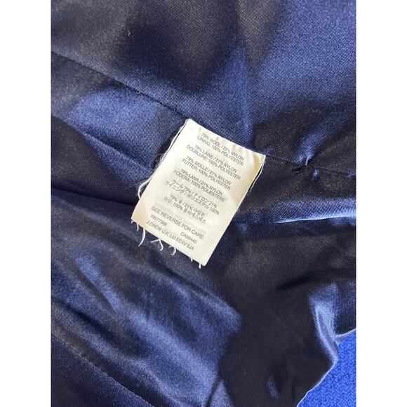 J.Crew Stadium-Cloth Wool Peacoat Blue Gold Buttons Size 00 Nello Gori - Picture 4 of 7